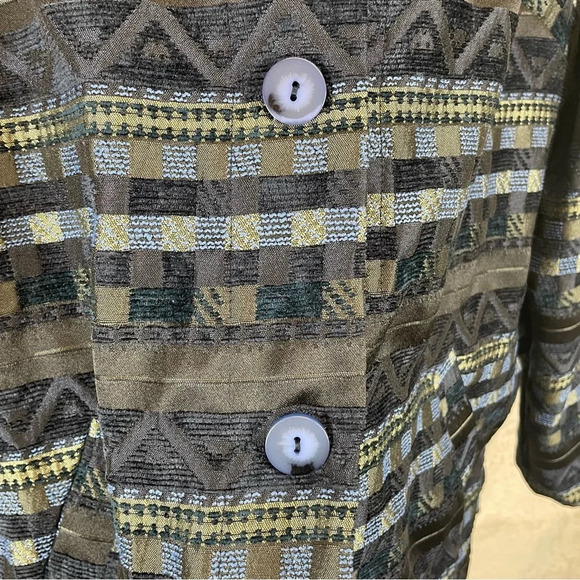 Sag Harbor women’s tapestry lightweight jacket 16w blue button up - Picture 6 of 8